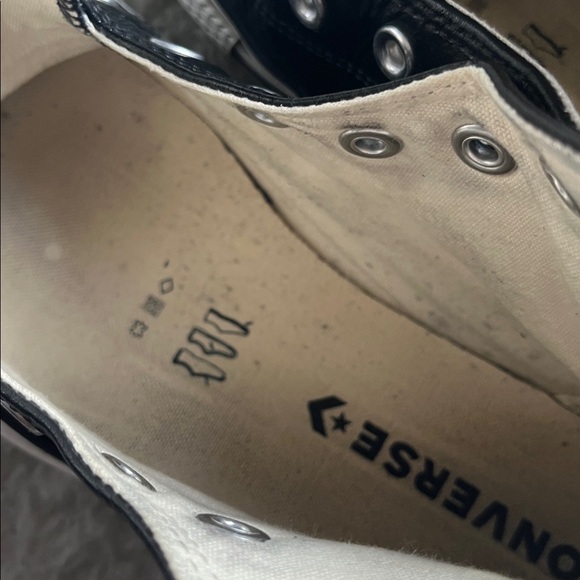 Converse CTAS Black leather High-Tops with silver stud detail size - Picture 9 of 12